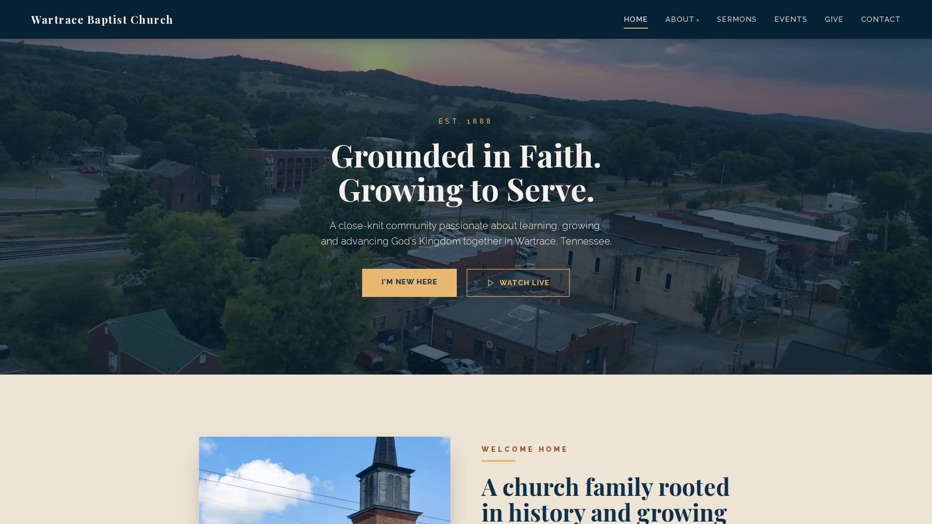 Wartrace Baptist Church screenshot